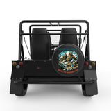 WHERE THE MOUNTAINS CALL BLACK CARBON FIBER TIRE COVER FOR MOKE