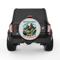 WHERE THE MOUNTAINS CALL SILVER CARBON FIBER TIRE COVER