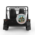 WHERE THE MOUNTAINS CALL SILVER CARBON FIBER TIRE COVER FOR MOKE