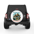 WHERE THE MOUNTAINS CALL WHITE TIRE COVER