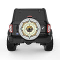 WHICH WAY TO GO COMPASS SILVER CARBON FIBER TIRE COVER