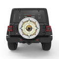 WHICH WAY TO GO COMPASS SILVER CARBON FIBER TIRE COVER