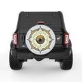 WHICH WAY TO GO COMPASS PEARL  WHITE CARBON FIBER TIRE COVER