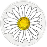 WHITE DAISY PEARL  WHITE CARBON FIBER TIRE COVER