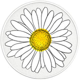 WHITE DAISY PEARL  WHITE CARBON FIBER TIRE COVER