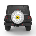 WHITE DAISY WHITE TIRE COVER