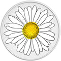 WHITE DAISY WHITE TIRE COVER