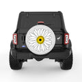 WHITE DAISY PEARL  WHITE CARBON FIBER TIRE COVER
