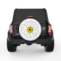 WHITE DAISY WHITE TIRE COVER