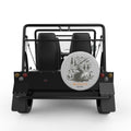 WILDLIFE EXPLORER SILVER CARBON FIBER TIRE COVER FOR MOKE
