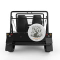 WILDLIFE EXPLORER WHITE CARBON FIBER TIRE COVER FOR MOKE