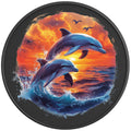 WILD DOLPHINS PEARL  WHITE CARBON FIBER TIRE COVER