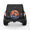 WILD DOLPHINS BLACK TIRE COVER