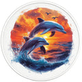 WILD DOLPHINS PEARL  WHITE CARBON FIBER TIRE COVER