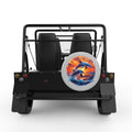 WILD DOLPHINS SILVER CARBON FIBER TIRE COVER FOR MOKE