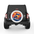 WILD DOLPHINS PEARL  WHITE CARBON FIBER TIRE COVER