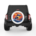WILD DOLPHINS WHITE TIRE COVER