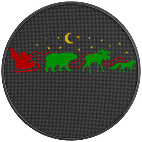 WILD FOREST SANTA SLEIGH PEARL  WHITE CARBON FIBER TIRE COVER