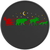 WILD FOREST SANTA SLEIGH BLACK CARBON FIBER TIRE COVER