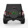 WILD FOREST SANTA SLEIGH BLACK TIRE COVER