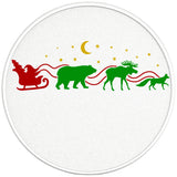 WILD FOREST SANTA SLEIGH PEARL  WHITE CARBON FIBER TIRE COVER