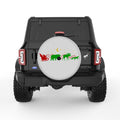 WILD FOREST SANTA SLEIGH SILVER CARBON FIBER TIRE COVER