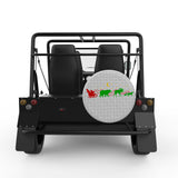 WILD FOREST SANTA SLEIGH SILVER CARBON FIBER TIRE COVER FOR MOKE