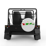 WILD FOREST SANTA SLEIGH WHITE CARBON FIBER TIRE COVER FOR MOKE