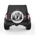 WILD STAG SILVER CARBON FIBER TIRE COVER
