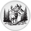 WILD STAG WHITE TIRE COVER