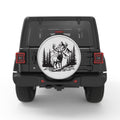 WILD STAG SILVER CARBON FIBER TIRE COVER