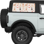WINTER CHRISTMAS FOREST QUARTER WINDOW DECAL FITS 2021+ FORD BRONCO 2 DOOR HARD TOP