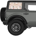 WINTER CHRISTMAS FOREST QUARTER WINDOW DECAL FITS 2021+ FORD BRONCO 4 DOOR HARD TOP