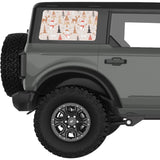 WINTER CHRISTMAS FOREST QUARTER WINDOW DECAL FITS 2021+ FORD BRONCO 4 DOOR HARD TOP