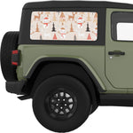 WINTER CHRISTMAS FOREST QUARTER WINDOW DECAL FITS 2011-2018 JEEP WRANGLER 2 DOOR HARD TOP JK