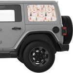 WINTER CHRISTMAS FOREST QUARTER WINDOW DECAL FITS 2018+ JEEP WRANGLER 4 DOOR HARD TOP JLU
