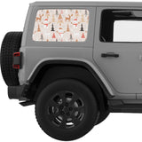 WINTER CHRISTMAS FOREST QUARTER WINDOW DECAL FITS 2011-2018 JEEP WRANGLER 4 DOOR HARD TOP JKU