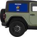 WISCONSIN STATE FLAG QUARTER WINDOW DECAL FITS 2011-2018 JEEP WRANGLER 2 DOOR HARD TOP JK