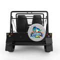 WISCONSIN SILVER CARBON FIBER TIRE COVER FOR MOKE