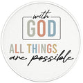 WITH GOD ALL THINGS ARE POSSIBLE BLACK TIRE COVER