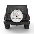WITH GOD ALL THINGS ARE POSSIBLE SILVER CARBON FIBER TIRE COVER