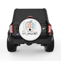 WITH GOD ALL THINGS ARE POSSIBLE WHITE TIRE COVER
