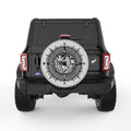 WORLD COMPASS SILVER CARBON FIBER TIRE COVER