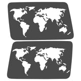 WORLD MAP QUARTER WINDOW DRIVER & PASSENGER DECALS