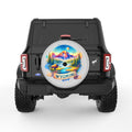 WYOMING SILVER CARBON FIBER TIRE COVER