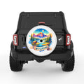 WYOMING WHITE TIRE COVER
