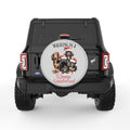 WALKING IN A WEENIE WONDERLAND SILVER CARBON FIBER TIRE COVER