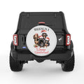 WALKING IN A WEENIE WONDERLAND PEARL  WHITE CARBON FIBER TIRE COVER