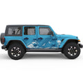 WAVE - BEACH FULL SIDE SIDE GRAPHIC DECAL FITS 2005-2017 JEEP WRANGLER 4 DOOR JKU