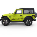 WAVE MOUNTAIN SIDE GRAPHIC DECAL FITS 2018+ JEEP WRANGLER 2 DOOR JL